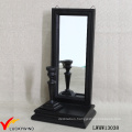 French Farm Wood Wall Mirror with Candle Holder